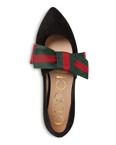 gucci bow shoes flat|gucci flat shoes sale.